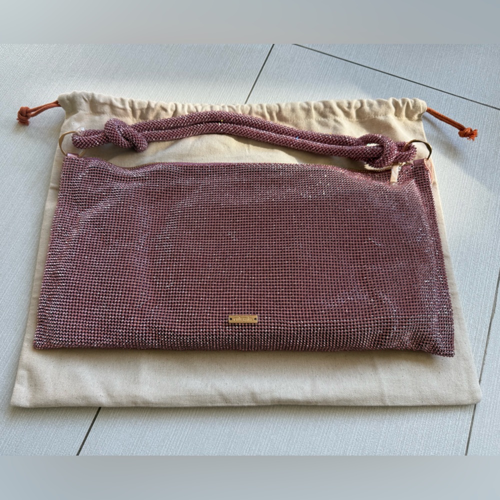 NWT Cult Gaia Hera Mini Shoulder Handbag Shell Pink Handbag Purse Clutch